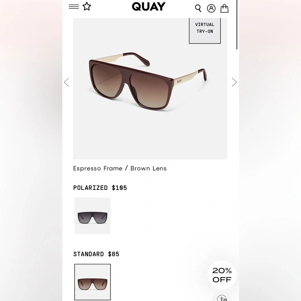 Quay Australia‎ Oversized No Curfew Espresso Frame/Brown Lens!! NEW!!!🤎🕶️😎